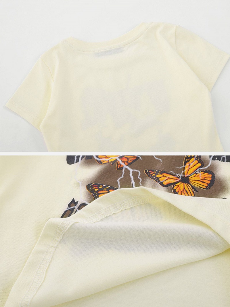 Abricot  T Shirts Aelfric Eden Butterfly Print Tee - LCR-7062058